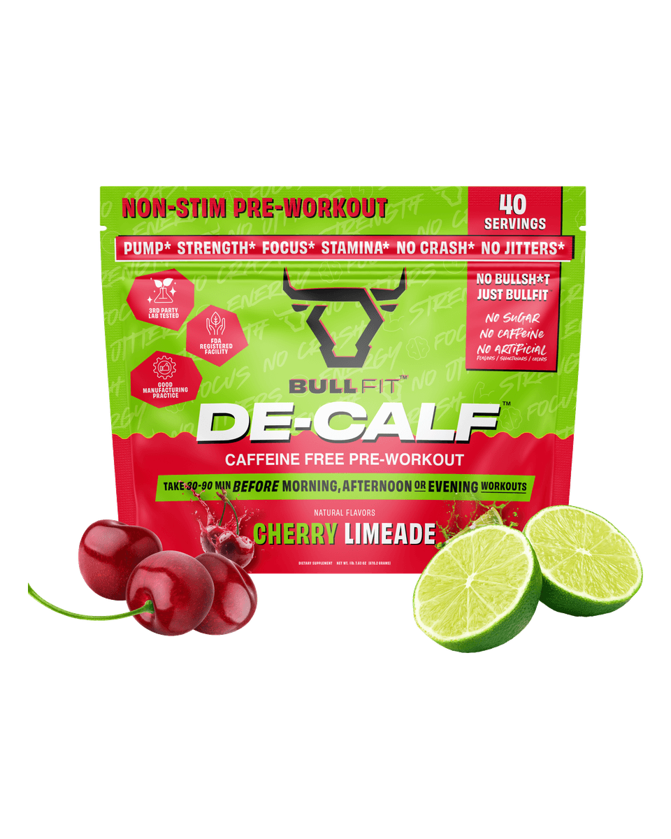 BullFit De-Calf Stim-Free Pre-Workout De-Calf Stim-Free Pre-Workout - Cherry Limeade front product view