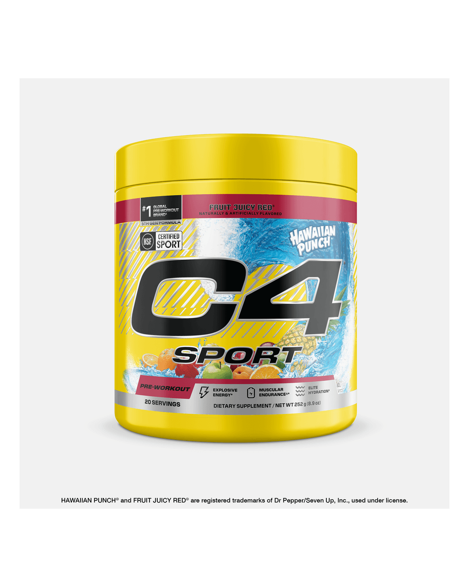 Cellucor C4 Sport V3 Pre Workout Powder C4 Sport V3 Pre Workout Powder - Hawaiian Punch Fruit Juicy Red studio product image