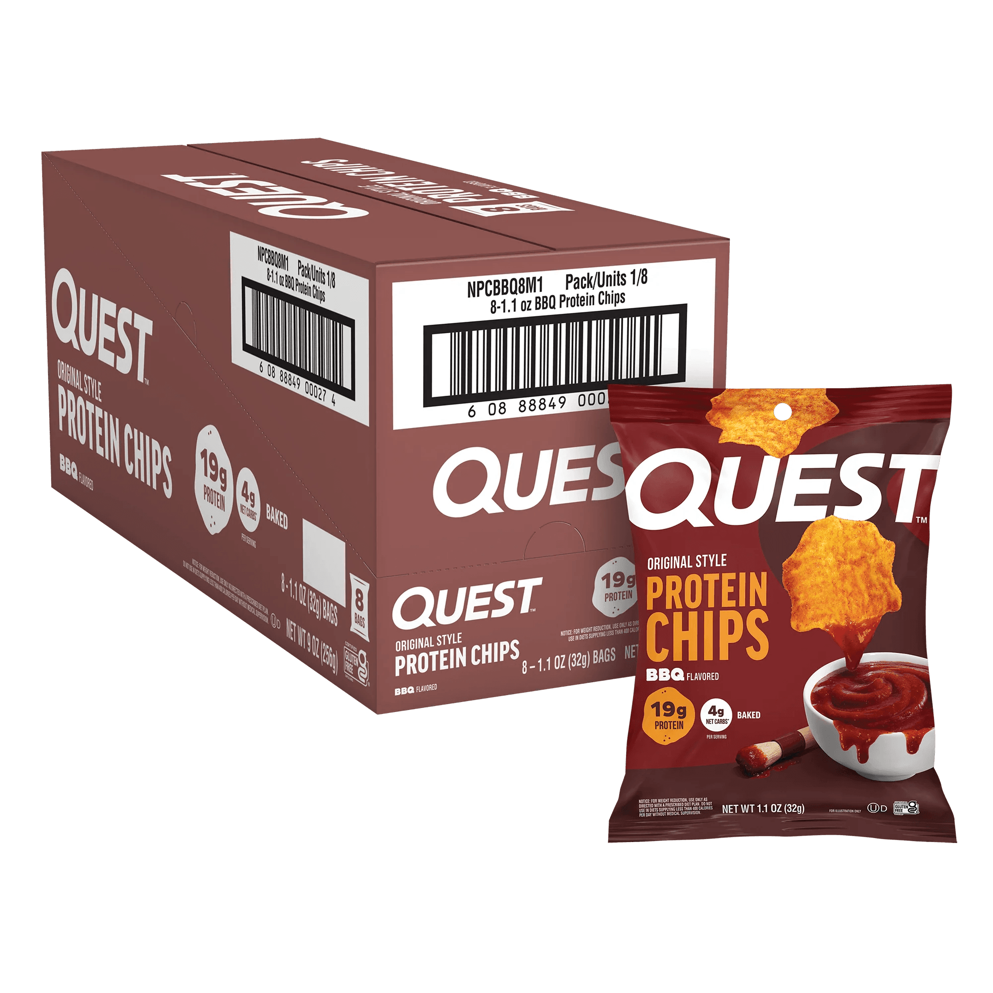 Quest Protein Chips Protein Chips - BBQ Protein Chips - BBQ front product view