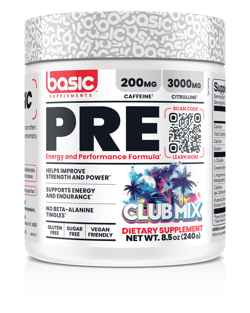 Basic Supplements Basic Pre Workout Basic Pre Workout - Club Mix front product view