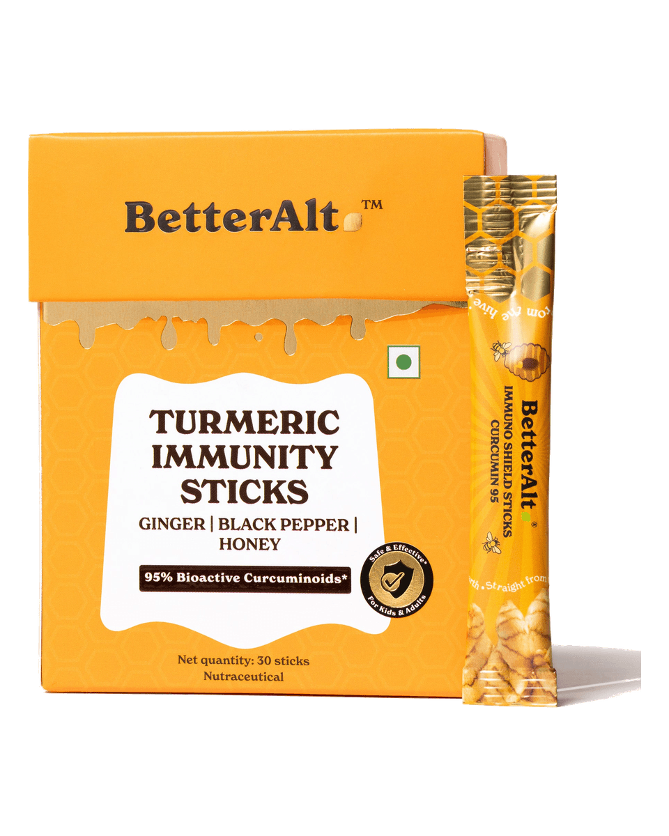 BetterAlt Turmeric Honey Sticks Turmeric Honey Sticks - Turmeric front product view
