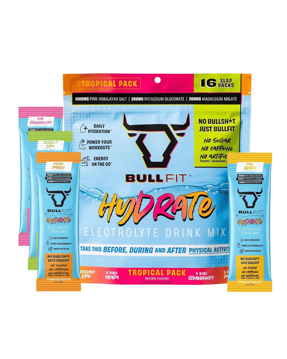 BullFit Hydrate Slap Pack Tropical Variety Pouch Hydrate Slap Pack Tropical Variety Pouch studio product image