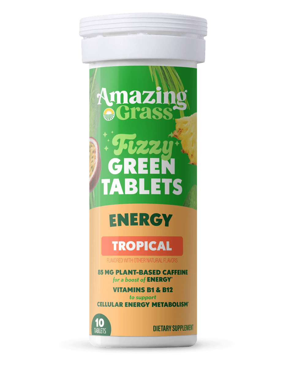 Amazing Grass Fizzy Green Tablets Energy