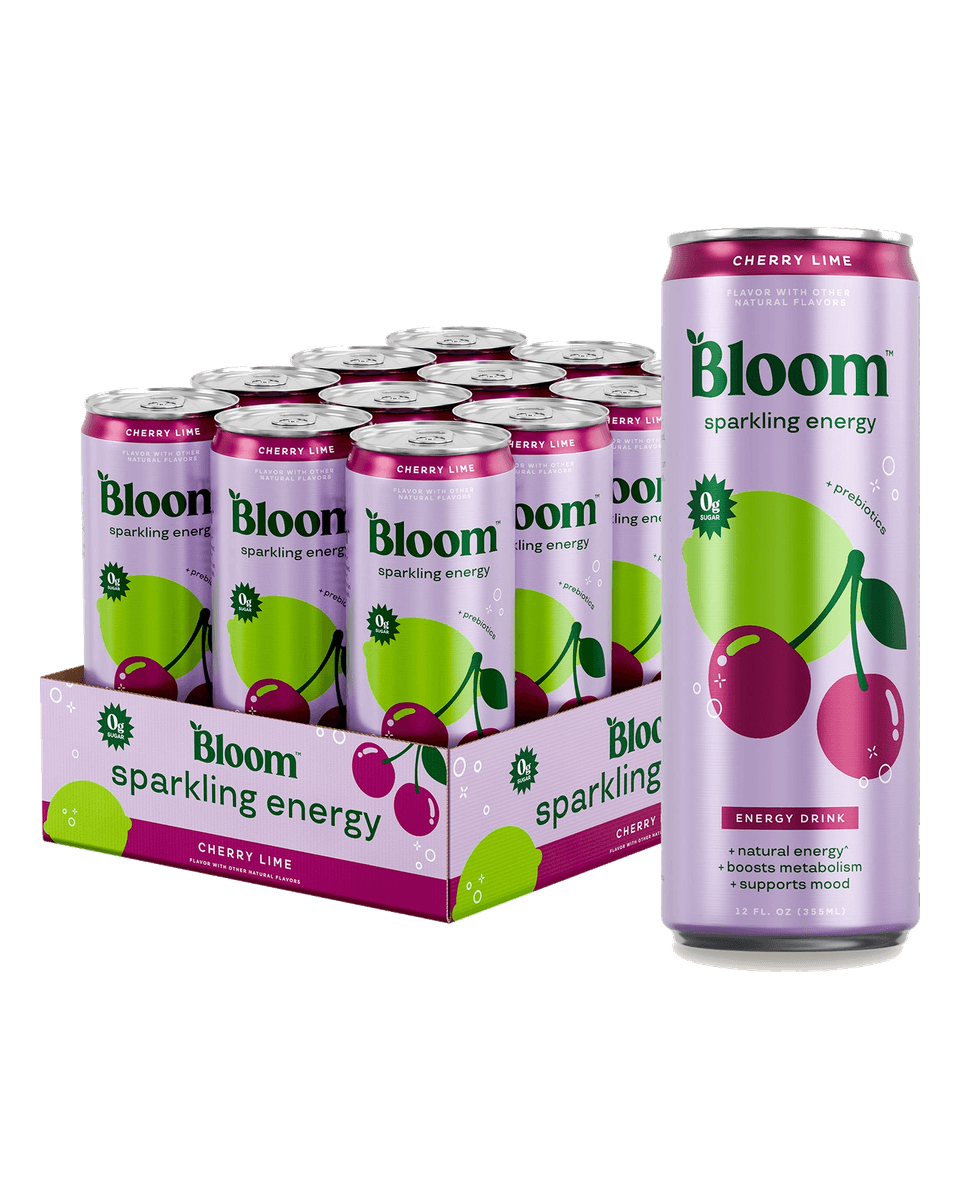 Bloom Sparkling Energy RTD 12oz Sparkling Energy RTD 12oz - Cherry Lime front product view