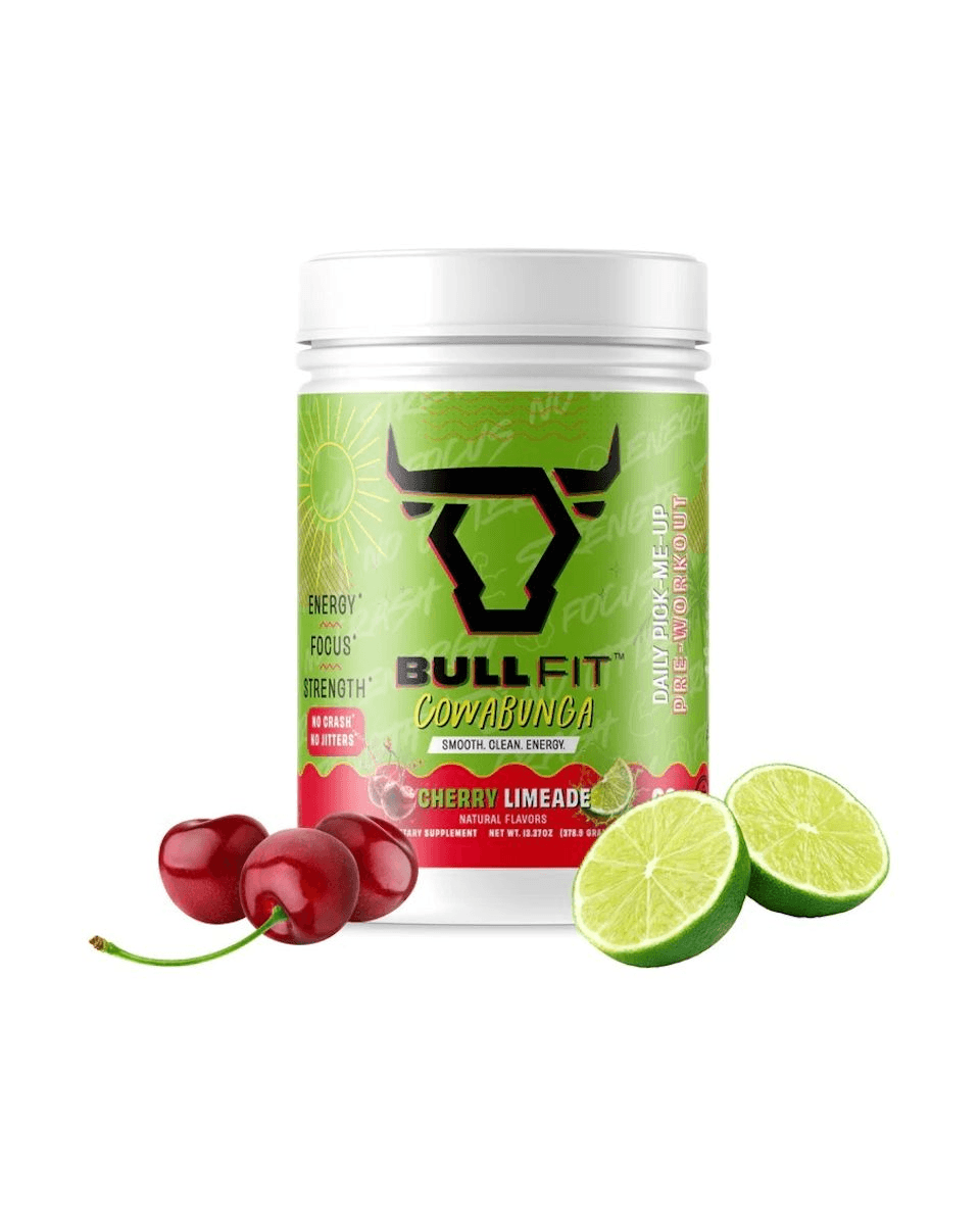 BullFit Cowabunga Daily Pick Me Up Pre-Workout Cowabunga Daily Pick Me Up Pre-Workout - Cherry Limeade studio product image