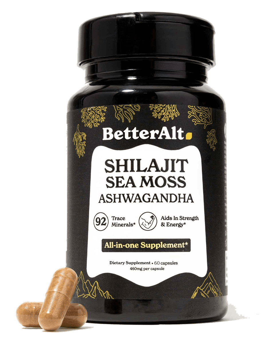 BetterAlt Shilajit SeaMoss Capsules (All-In-One) Shilajit SeaMoss Capsules (All-In-One) front product view
