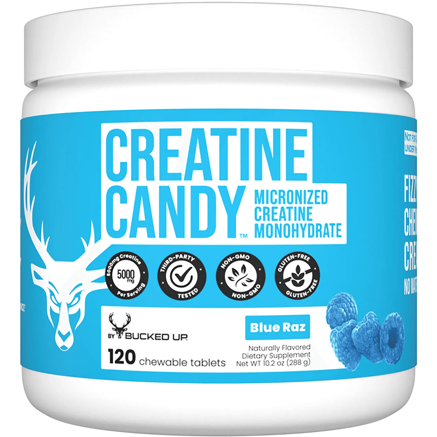 Bucked Up Creatine Candy Creatine Candy - Blue Raz Creatine Candy - Blue Raz front product view