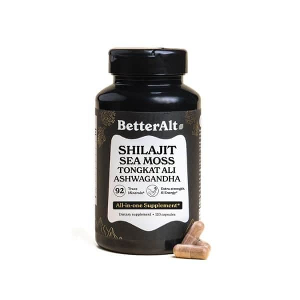 BetterAlt Shilajit SeaMoss Capsules (All-In-One)