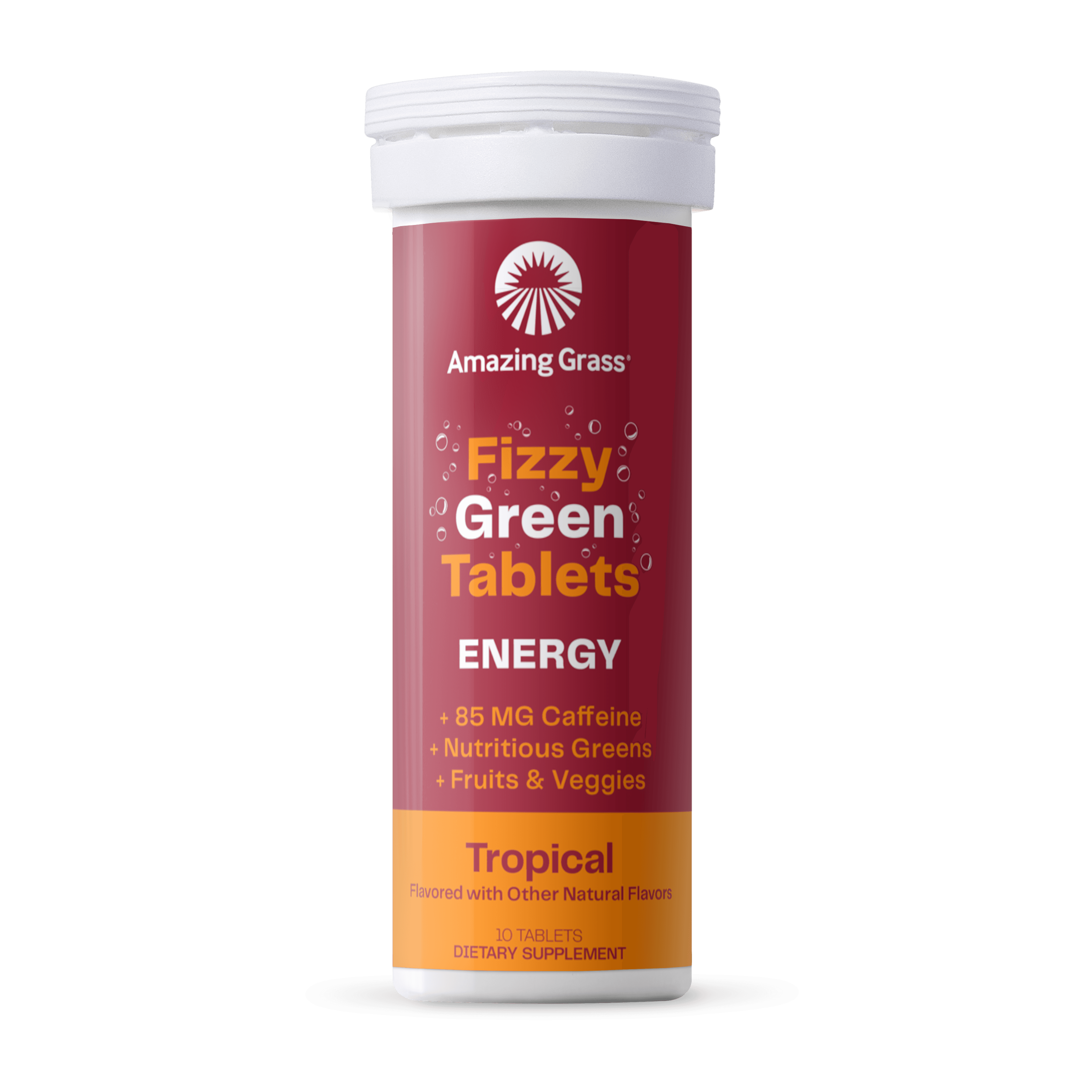 Amazing Grass Fizzy Green Tablets Energy
